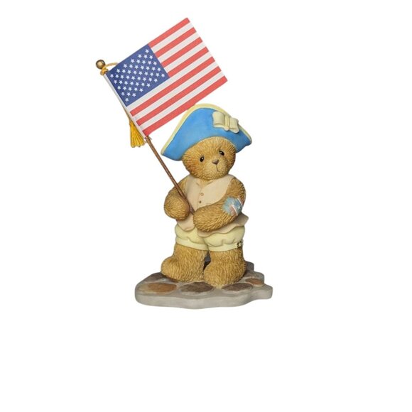 Cherished Teddies Adam Grant Madison Patriotic Parade Three Figurine Set Decor - Picture 4 of 11